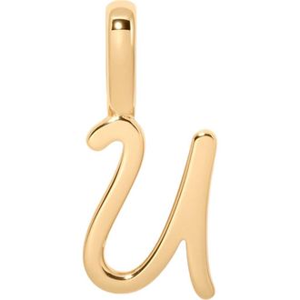 Made by Mary Script Initial Charm Gold Vermeil in Gold Vermeil Initial U at Nordstrom