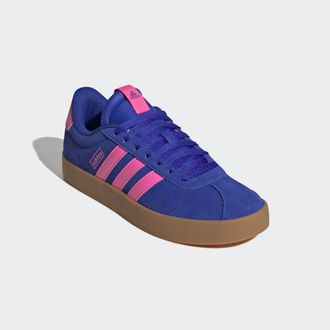 adidas Sneaker ADIDAS SPORTSWEAR VL COURT 3.0, Damen, Gr. 38,5, lucid blau, lucid pink, gum10, Leder, Synthetik, Schuhe Sneaker, inspiriert vom Design des ad