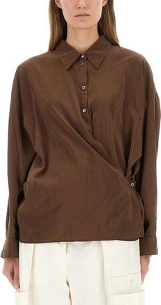 Christophe Lemaire Straight Twisted Collar Shirt-Donna