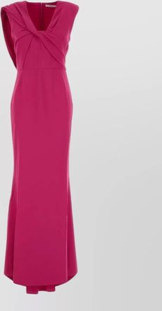 Givenchy stretch crepe dress fitted waist draped