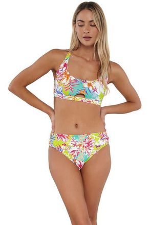 Sunsets Brandi Bralette Bikini Swimsuit Top in Botanical Bliss Sandbar Rib at Nordstrom, Size 3X-Large