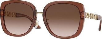 Versace VE4407D Asian Fit 532413 Womens Sunglasses Brown Size 56