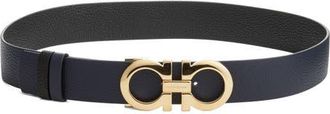 Ferragamo Reversible Gancini Calfskin Leather Belt in Mitro at Nordstrom, Size 85