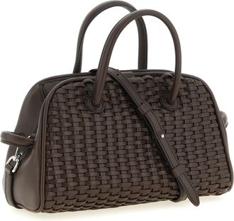 Jacquemus Womens Le Petit Top Handle Bag Brown Cotton