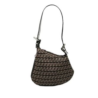 Fendi Pre-owned Shoulder Bags, female, Multicolor, Size: ONE SIZE Pre-owned Canvas Shoulder Bag