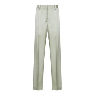 Jil Sander Straight Trousers, female, Green, Size: S Straight Trousers