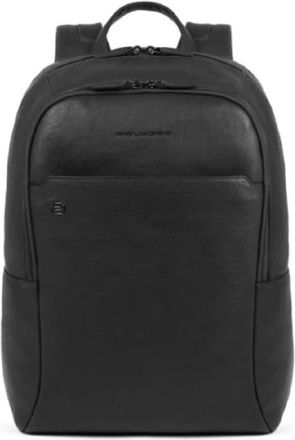 Piquadro Black Square Laptop Rugzak - Heren - Rugzakken - Zwart - ONE Size - Katoen - Tassen