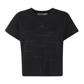 Elisabetta Franchi T-Shirts, female, Black, Size: 2XS Maglia