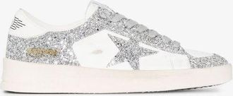 Golden Goose Silver Stardan Leather Sneakers