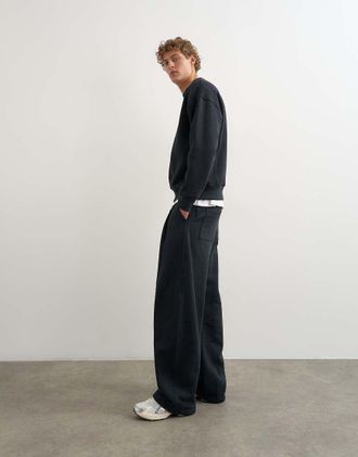 Topman jogger a gamba bombata pesante nero