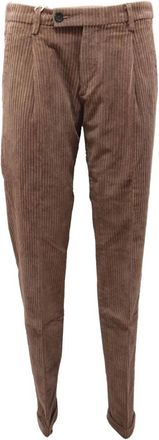 Michael Coal Fluwelen broek slim fit corduroy stijl - Heren - Chinos - Bruin - W31 - Katoen - Broeken