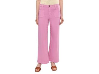 Kut from the Kloth Meg High-Rise Wide Leg with Patch Pockets Reg Hem Womens Jeans Cupcake : 12, Cotton/Polyester/Rayon
