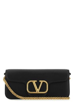 Valentino Garavani Black Leather Loc&atilde;&sup2; Handbag