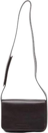 Prada Pre-owned Cross Body Bags, female, Brown, Size: ONE SIZE Pre-owned Leather Cross Body Bag