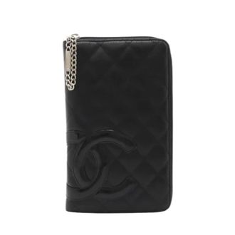Chanel Pre-owned Wallets, female, Black, Size: ONE SIZE Pre-owned Leather wallets