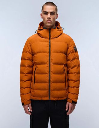 Napapijri Mens Napapijri Terez Puffer Jacket - Orange - Size: 42/Regular