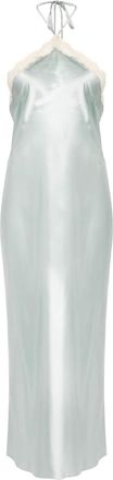 Reformation Aara halterneck silk dress - women - Silk - S - Blue