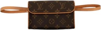 Louis Vuitton Pre-owned Pochette Florentine - Dames - Vintage Heuptassen - Bruin - ONE Size - Leer - Vintage