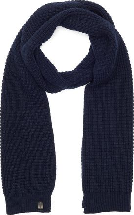 AllSaints Knit Stitch Scarf in Deep Water Blue 415 at Nordstrom Rack