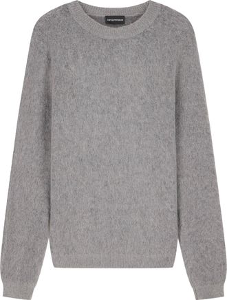 Emporio Armani Textured Knit Crew Neck Sweater
