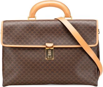 Celine Brown Pvc Leather Briefcase Shoulder Bag (Pre-Owned)
