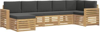 vidaXL Conjunto De Sof&aacute;s De Exterior 7 Uds. Blanco Y Antracita Vidaxl