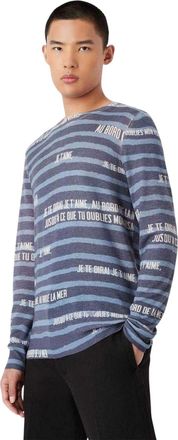 Emporio Armani EA7 Heren Slogan Kasjmier Sweatshirt (Marineblauw)