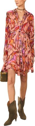 Farm Rio Wild Horses Rose Long Sleeve Mini Dress