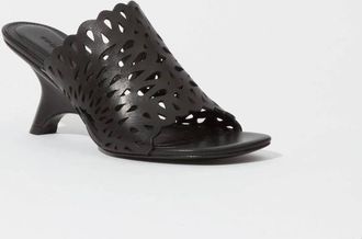 SIMKHAI Womens Shadow Mule Laser Cut Sandal In Black