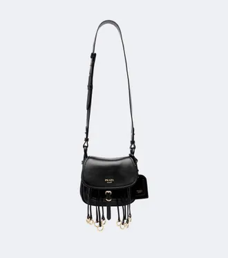 Prada Prada Corsaire Mini fringed leather shoulder bag