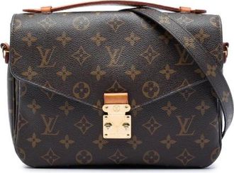Louis Vuitton Pre-owned Pochette Metis - Dames - Vintage Handtas - Bruin - ONE Size - Leer - Vintage