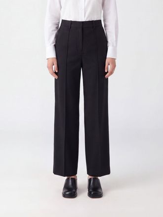 Marni High-Waisted Straight-Leg Virgin Wool-Blend Trousers with Concealed Closure