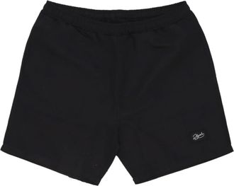 Dolly Noire Zwarte Easy Shorts met elastische taille - Heren - Korte Broeken - Zwart - L - Polyester - Korte Broeken