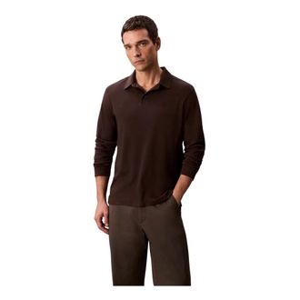 Calvin Klein Heren, Tops, Bruin, Maat: L Katoen