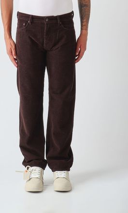 Emporio Armani Pantaloni a gamba larga in velluto a coste con design 5 tasche