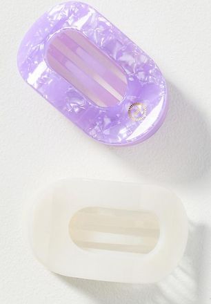 Teleties Medium Flat Round Hair Claw Clips, Set of 2