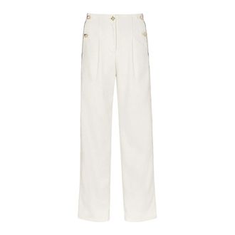 MCM Festive Boucl&eacute; Wide Trousers - female - MCM - Wide Trousers - White - 2XS - Trousers