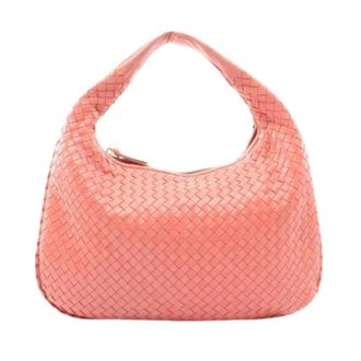 Bottega Veneta Pre-owned Shoulder Bags, female, Pink, Size: ONE SIZE Pre-owned Intrecciato Leather Shoulder Bag