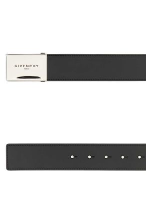 Givenchy Metal-Buckle Leather Belt - Black