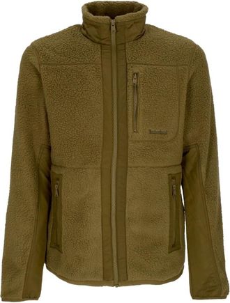 Timberland Sherpa Fleece Jas met Verstevigde Inzetstukken - Heren - Fleece jassen - Groen - S - Polyester - Fitness