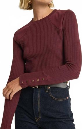 Nation Ltd Maxine Long Sleeve Top In Port