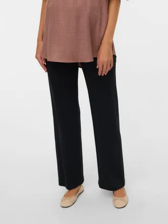 Mama Licious Umstandshose MAMALICIOUS MLEMILY JRS HW RELAXED LEGGINGS NOOS, Damen, Gr. XL (42), N-Gr, schwarz, Jersey, Obermaterial: 95% Baumwolle, 5% Elasthan, un