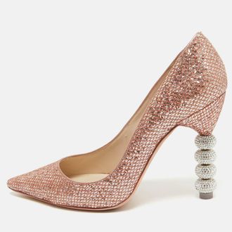 Sophia Webster Metallic Glitter Coco Crystal Pumps