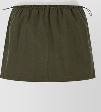 Alexander Wang cotton mid-rise drawstring mini skirt