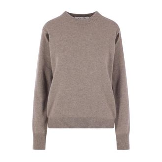 R&oacute;he Jersey de cuello redondo acanalado - Knitwear - Mujer - Beige - XS