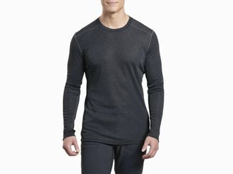 K&uuml;hl Akkomplice Crewneck Long Sleeve Perfprmance Shirt In Carbon