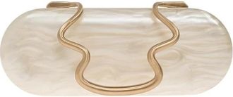 Cult Gaia Ilaria Clutch - Dames - Clutches - Beige - ONE Size - Polyester - Tassen
