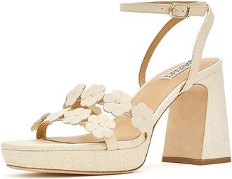 Badgley Mischka Waverly Womens Dress Sandals Cream Leather : 9.5 M