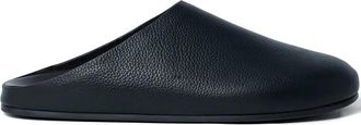 The Row Hudson leather flat mules - Black