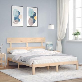 vidaXL Bed Frame without Mattress King Size Solid Wood Pine vidaXL